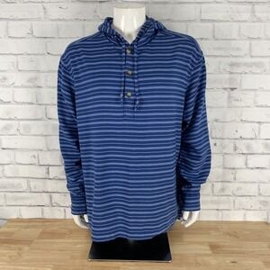 Vineyard Vines Sweatshirt Men's XL Long Sleeve Pullover Blue Linen Blend Stretch